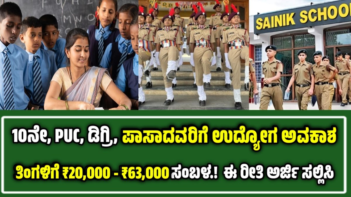 Sainik school Recruitment 2024