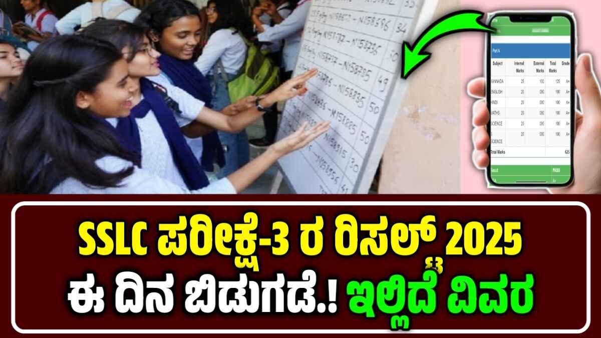 Karnataka SSLC Exam 3 Result 2025